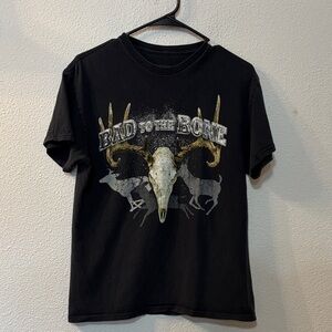 Lifestyle Legends Graphic Tee with Skull and Antlers